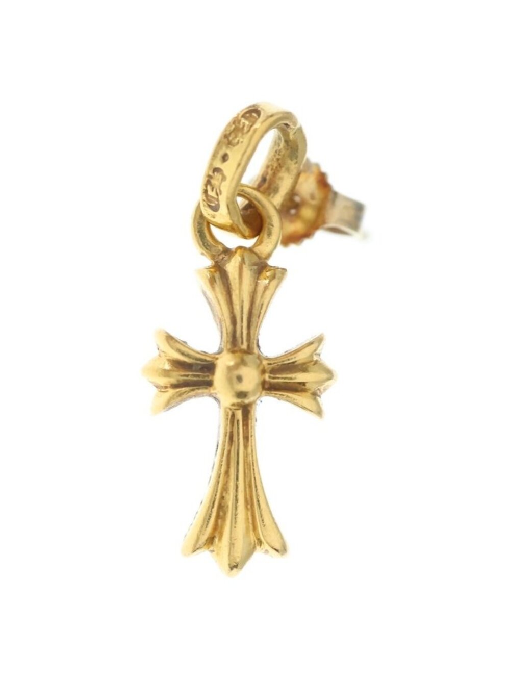 Chrome Hearts Baby Fat Drop Gold Earrings
